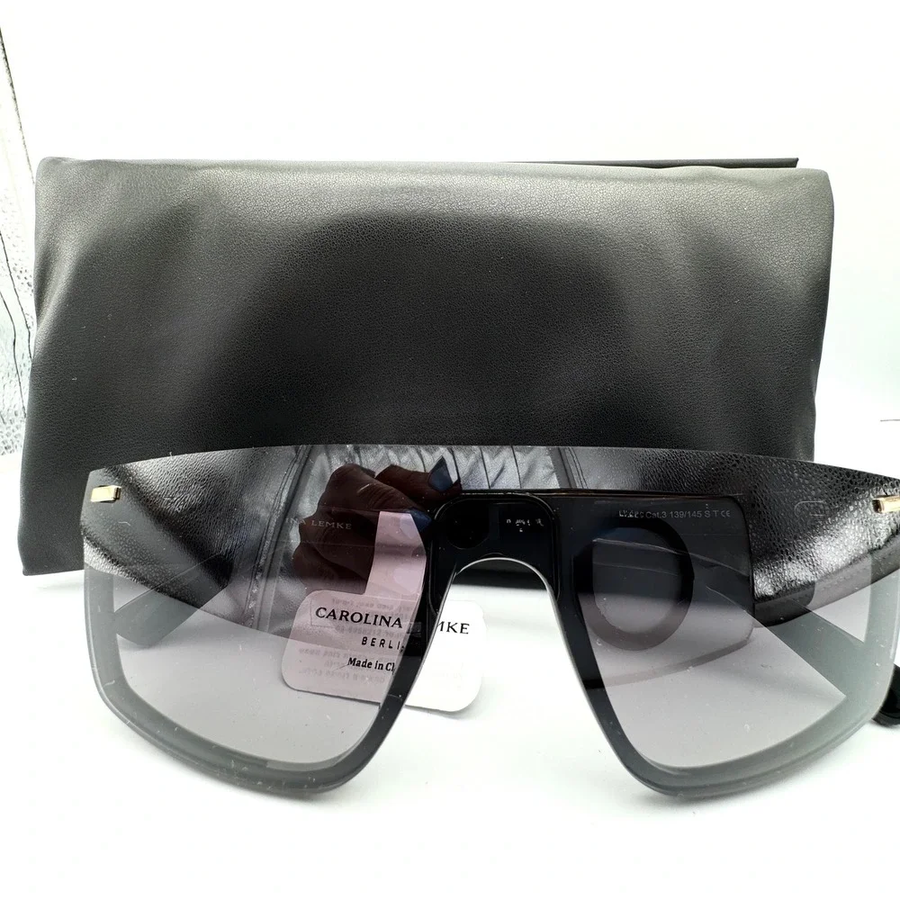 Carolina Lemke Sunglasses Vigo Oversized Shield Flat Top CL32571